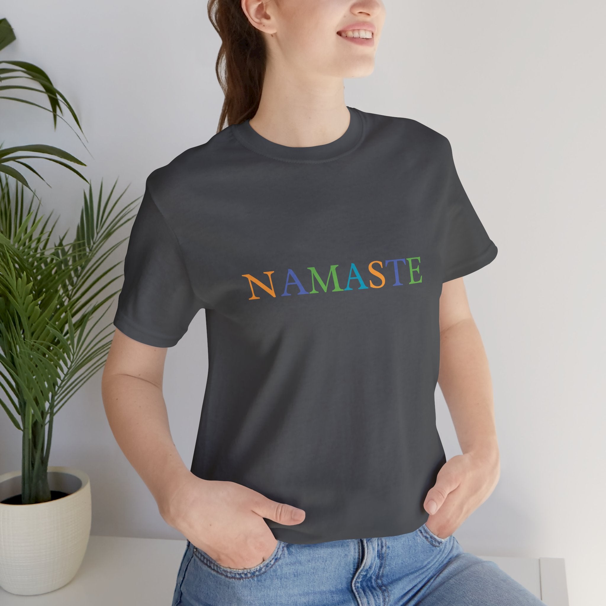 Tramunquiero NAMASTE Unisex T-Shirt with Crew Neckline